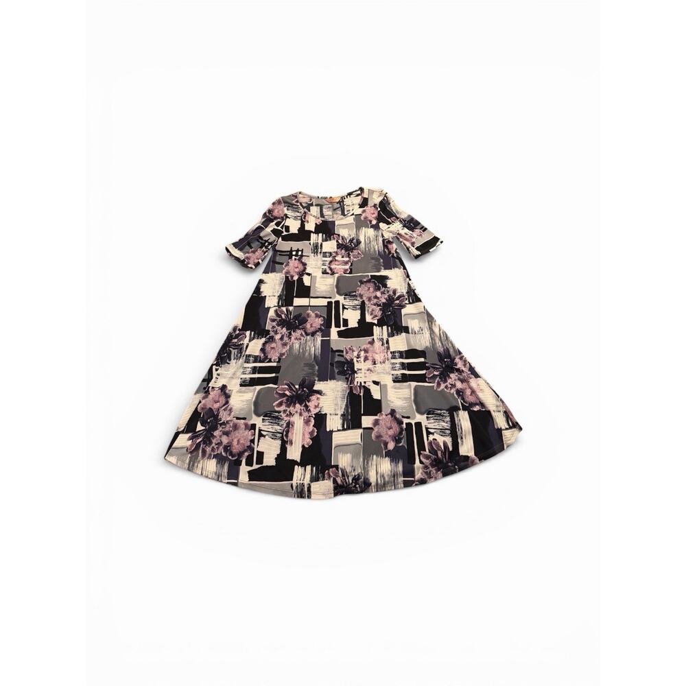 Soft Surroundings Women’s Dress Med Mixed Geometric Print Boho Fairy Chic Purple